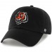 Mens Cincinnati Bengals '47 Brand Black Bengal Logo Cleanup Adjustable Hat 1448727